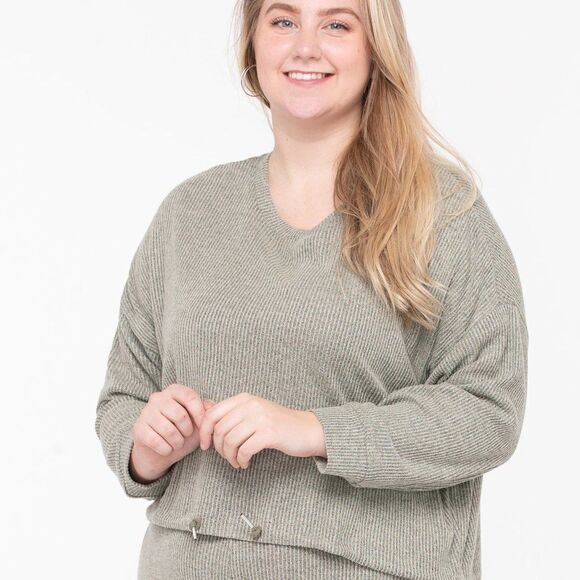 Ricki's Tops - RICKIS Cropped Pull String Top